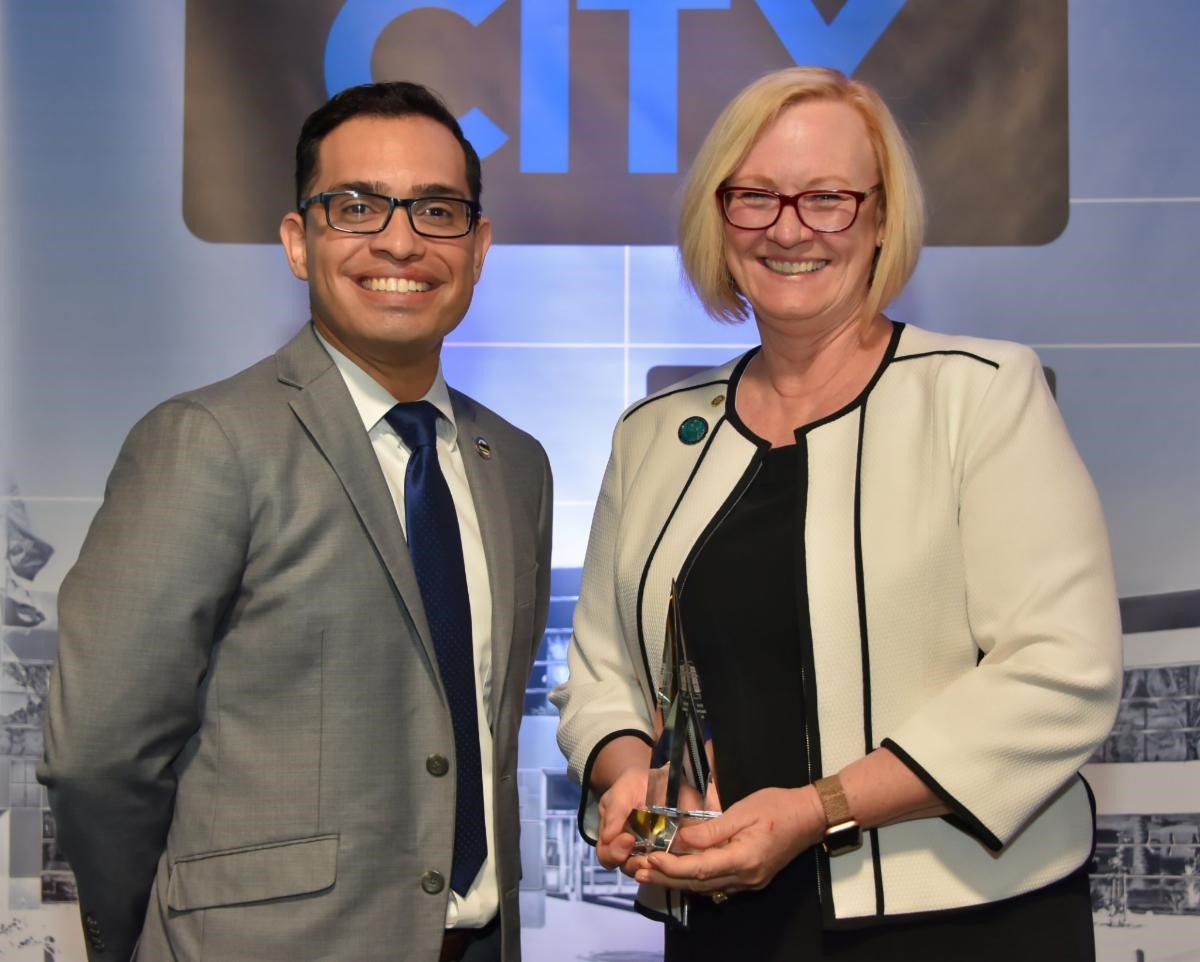 Mayor Gutierrez and Moreno Valley College President Dr. Robin Steinback.